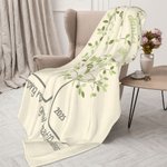 Personalised Family Tree Soft Blanket with 2-20 Names Birthday Mother's Day Gift for Family