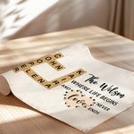 Personalized Crosswords Scrabble Puzzle Art Poster Framed Frameless Painting with Name Birthday Housewarming Gift for Family Member