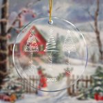 Gepersonaliseerde lijn kerstboom acryl ornament met 1-5 namen en jaar Festival Home Decor kerstcadeau voor familie vriend