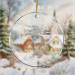 Gepersonaliseerde lijn kerstboom acryl ornament met 1-5 namen en jaar Festival Home Decor kerstcadeau voor familie vriend