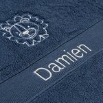 Personalised Embroidery Animal Super Absorbent 100% Cotton Face Towel Bath Towel with Name Housewarming Home Decor Gift for Family Friends