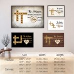 Personalized Crosswords Scrabble Puzzle Art Poster Framed Frameless Painting with Name Birthday Housewarming Gift for Family Member