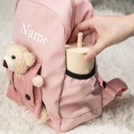 Personalisierter Niedlicher Abnehmbarer Teddybär Rucksack Schultasche mit Namen Kinderzimmer Kindertag Zurück zu Schule Geschenk für Kinder