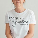 Personalized Mom Est Grandma Est Shirt Sweatshirt Hoodie Mother's Day Thanksgiving Christmas Gift for Grandma