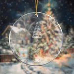 Gepersonaliseerde lijn kerstboom acryl ornament met 1-5 namen en jaar Festival Home Decor kerstcadeau voor familie vriend