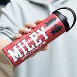 Personalisierte Glitter-Schleife Cheerleader 590ml Tragbare Sport Wasserflasche mit Namen Text Cheerleading Geschenk für Cheerleader