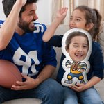 Oreiller personnalisé en forme humaine avec photo de visage de football amusant et nom Cadeau d'anniversaire pour garçons et filles
