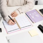 Personalised Floral Initial 2025 Planner Spiral A5 Name Notebook with Weekly and Monthly Planning Pages Graduation New Year Gift for Family Friends