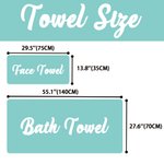 Personalised Embroidery Animal Super Absorbent 100% Cotton Face Towel Bath Towel with Name Housewarming Home Decor Gift for Family Friends