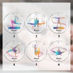 Gepersonaliseerd aquarel Gymnastiek Sport Silhouet Acryl Kerst Ornament met Naam Kerstboom Decor Cadeau voor Gymnasten