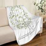 Personalised Family Tree Soft Blanket with 2-20 Names Birthday Mother's Day Gift for Family
