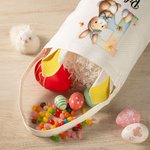 Gepersonaliseerde aquarel paashaas eieren initiële mand met naam paasfeest verjaardagscadeau voor jongens meisjes