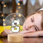 Personalisierte Cute Bunny Karotte Floral Initial LED-Nachtlicht mit hölzernen Basis und Name Ostern Party Zimmer Dekoration Geschenk für Jungen Mädchen