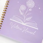 Personalisiertes Buch Geburt Blume 2025 Planer Spirale A5 Name Notebook mit wöchentlichen und monatlichen Planung Seiten Graduierung Neujahr Geschenk für Familie Freunde