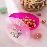 Personalisierte lustige Blume grünes Gras umarmen Ei Cartoon-Charakter füllbare Jumbo-Osterei mit Namen Urlaub Korb Stuffers Ostern Party Geschenk für Kinder