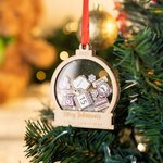 Gepersonaliseerd 4D Shake Baby's Eerste Kerstbal Ornament met Gegraveerde Tekst Kerstboom Hangdecoratie Cadeau voor Baby Jongens Meisjes