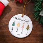 Ornamento personalizzato dell'albero di Natale della famiglia con nome Regalo decorativo di Natale per gli amici della famiglia