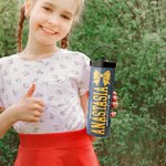 Personalisierte Glitter-Schleife Cheerleader 590ml Tragbare Sport Wasserflasche mit Namen Text Cheerleading Geschenk für Cheerleader