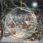 Gepersonaliseerde lijn kerstboom acryl ornament met 1-5 namen en jaar Festival Home Decor kerstcadeau voor familie vriend