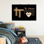 Personalized Crosswords Scrabble Puzzle Art Poster Framed Frameless Painting with Name Birthday Housewarming Gift for Family Member