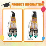 Personalized Multicolor Photo Graduation Stole with Text Class of 2025 Graduation Gift for Unisex Graduates
