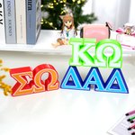 Personalised 3D Multicolour Sorority 2-3 Greek Letters Desk Dorm Decor Birthday Gift for Sisters Friends