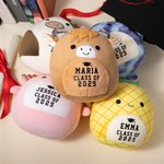 Gepersonaliseerd schattig afstudeercapje ontwerp koe kat knuffel pluche knuffel met naam en jaar afstudeercadeau voor klas van 2025 afgestudeerden