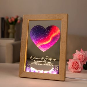 The Night Our Story Began -- Personalised Date Text -- LED Night Light