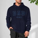 Personalized Faux Embroidered Dad T-Shirt Sweatshirt Hoodie with Est Year and Kid Names Father's Day Birthday Gift for Him