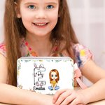 Personalized Cute Easter Bunny Cartoon Character Food-grade Biscuit Storage Tin with Initial and Name Easter Party Gift for Boys Girls