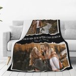 Personalisierte Frohen Valentinstag 1-9 Fotos Weiche Decke mit Text Namen Hausdeko Valentinstag Geburtstag Geschenk für Familie Paar