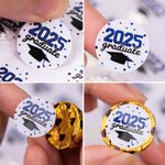 Personalized Graduation Stickers for Chocolate Sweets 252 Pcs Class of 2025 Graduation Party Favors
