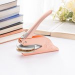 Personalized From The Library of Name Book Flower Design Embosser Stamp Hand Held Embosser Set Birthday Gift for Book Lovers