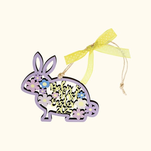 Custom Colorful Name Easter Bunny Decorations