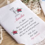 Gepersonaliseerde Eerste Heilige Communie Zakdoek van kant met naam en tekst Doopcadeau voor haar