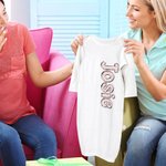 Personalized Colorful Floral Doodle Letter 100% Cotton Baby Sleeper Gown with Name Coming Home Outfit Baby Shower Birthday Gift for Newborns