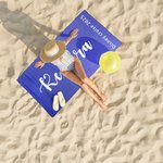 Personalised Multicolor Super Absorbent Quick Dry Name Beach Towel Available Vacation Gift for Family Friend