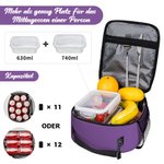 Personalisierte Mehrfahrbige Niedliche Waldtier Isolierte Lunchtasche mit Namen Netz-Seitentasche Schulanfang Picknick Geburtstag Geschenk für Kinder