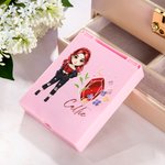 Set de 5 pinceaux de maquillage avec boîte de rangement Cadeau d'anniversaire de mariage pour femmes filles