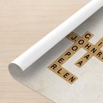 Personalized Wood Grain Scratches Background Crossword Puzzle Art Canvas Poster Framed Frameless Painting Home Decor Birthday Gift for Family Friends