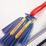 Personalized Graduation Gown Shape Ribbon Acrylic Ornament with Name and Text Christmas Tree Decor Class Of 2025 Graduation Gift for Graduates