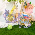 Custom Colorful Name Easter Bunny Decorations