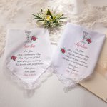 Gepersonaliseerde Eerste Heilige Communie Zakdoek van kant met naam en tekst Doopcadeau voor haar