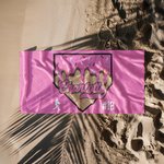 Personalized Baseball Ice Cream Quick Dry Oversized Microfiber Beach Towel with Name Number Travel Essential Birthday Gift for Women Baseball Lovers