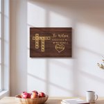 Personalized Wood Grain Scratches Background Crossword Puzzle Art Canvas Poster Framed Frameless Painting Home Decor Birthday Gift for Family Friends
