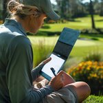 Gepersonaliseerde Top 10 Beste Golfers Golfscorekaarthouder Yardage Boekomslag met Naam en Potloodlus Verjaardag Sportcadeau voor Coach Golfspelers