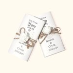 Personalized For Your Happy Tears White Pearlescent Set of 4 Rose Wedding Tissue Packs with Couple's Name and Date Wedding Party Favor Gift for Guests
