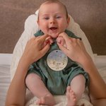 Personalized First Christmas Cute Bunny Ceramic Ornament with Name Double-sided Printing Tree Decor Holiday Party Gift for Newborn