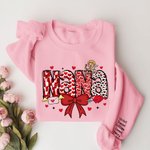 Felpa e maglietta multicolore con stampa titolo cupido fiocco cuore personalizzabile con 1-16 nomi regalo per festa della mamma e San Valentino
