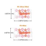 Personalizzato floreale AcrilicoTumbler Nome Tag Accessori per Stanley Cup Compleanno Party Favor Regalo per gli amici della famiglia